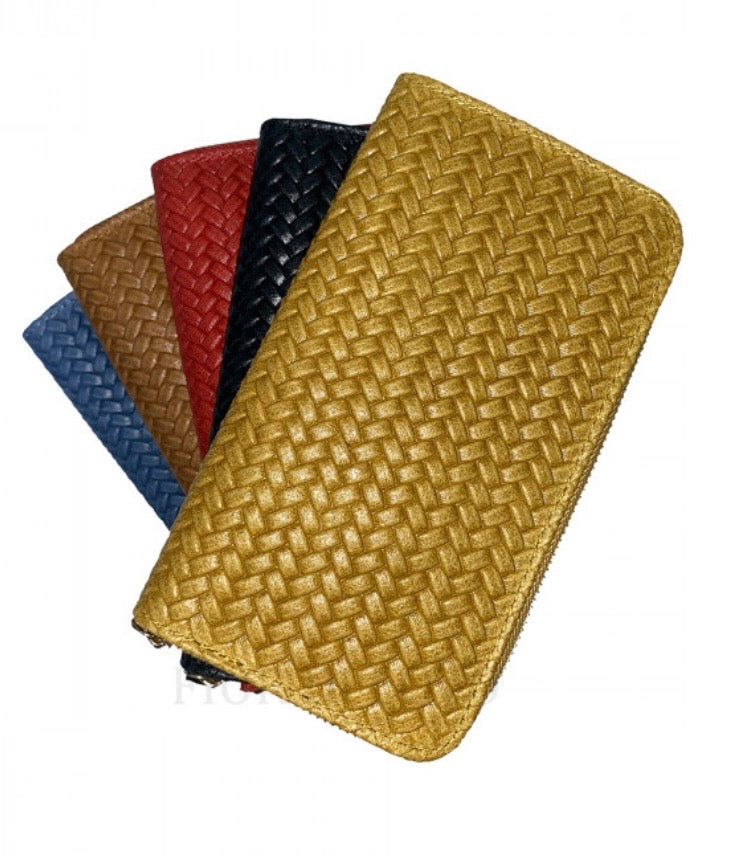 Wallet in genuine Printed suede leather Made in Italy