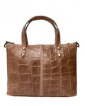 Handbag in genuine Printed suede leather Made in Italy
