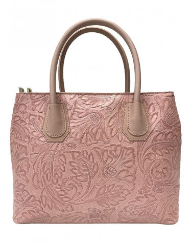 Handbag in genuine Wrinkle leather Made in Italy